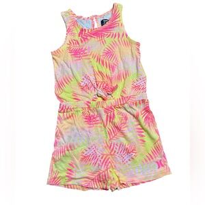 Hurley Palm Leaves Romper, Size 6x